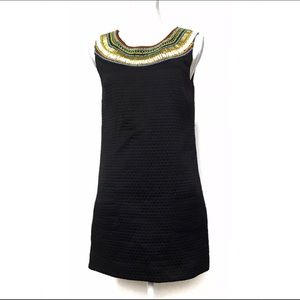 Sass & Bide Black Dress with Heavily Beaded Collar